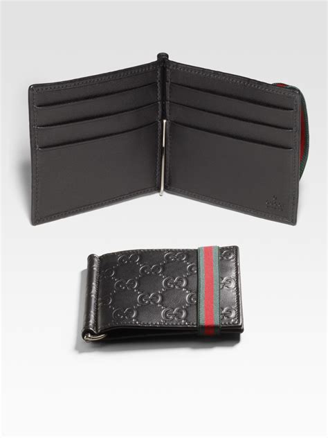 gucci money clip and card holder|gucci wallet with money clip.